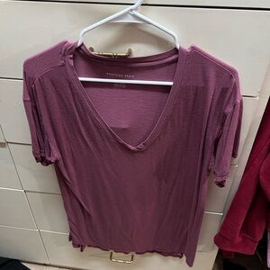 American Eagle Outfitters Purple Relaxed Short Sleeve Tee